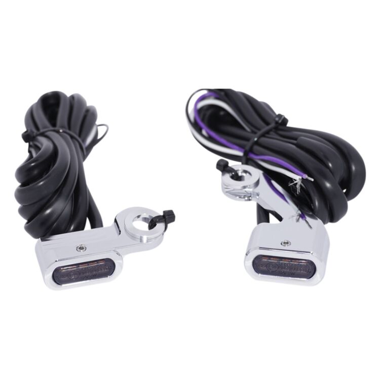 Drag Specialties LED Dual Function Handlebar Marker Lights For Harley Touring / Softail 2009-2026