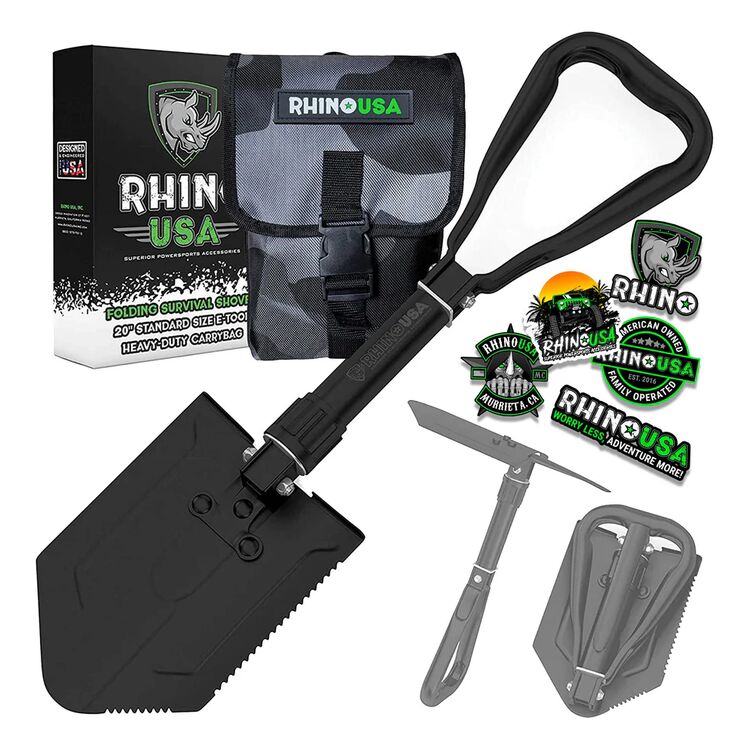 Rhino USA Folding Survival Shovel w/ Pick
