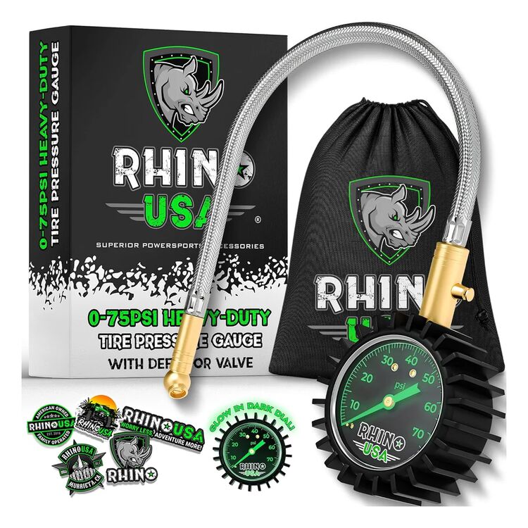 Rhino USA 75 PSI Tire Pressure Gauge