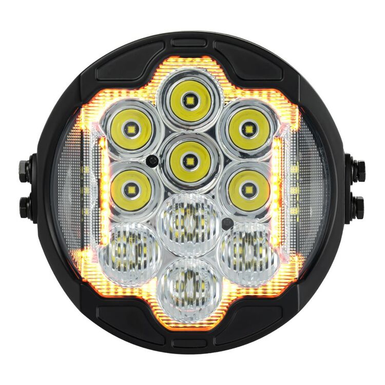 HogWorkz 7" LED Silvertooth Performance Headlight For Harley Low Rider ST 2022-2026