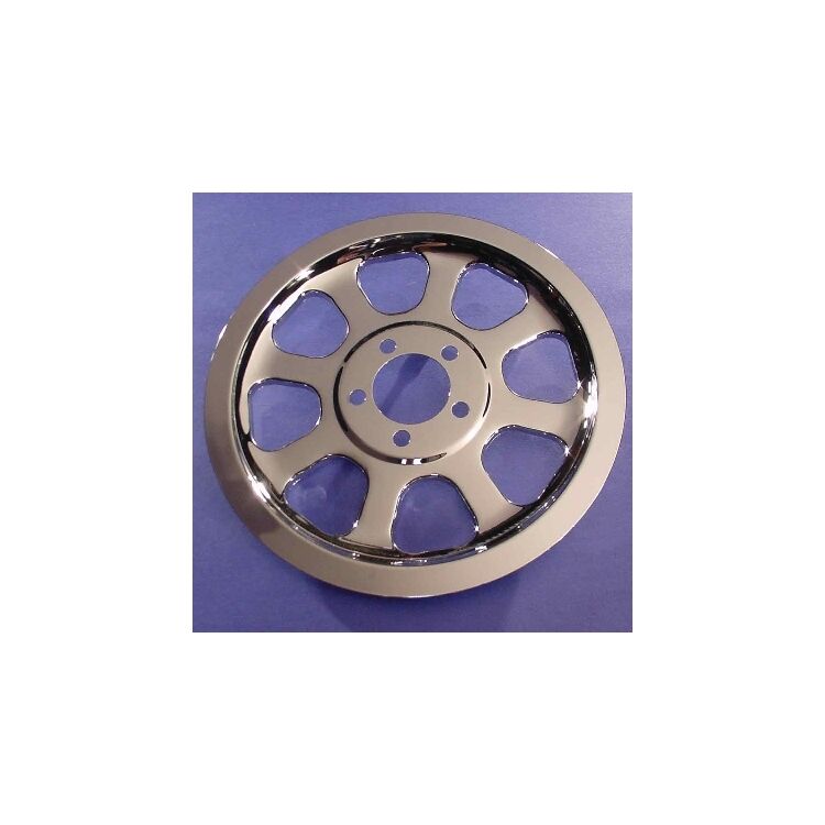 J&P Cycles Eight Hole Pulley Cover For Harley Softail 2000-2006 [Previously Installed]