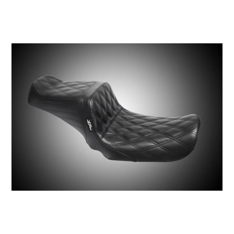 Le Pera TailWhip Double Diamond Stitch 2-Up Seat For Harley FXD 2004-2005