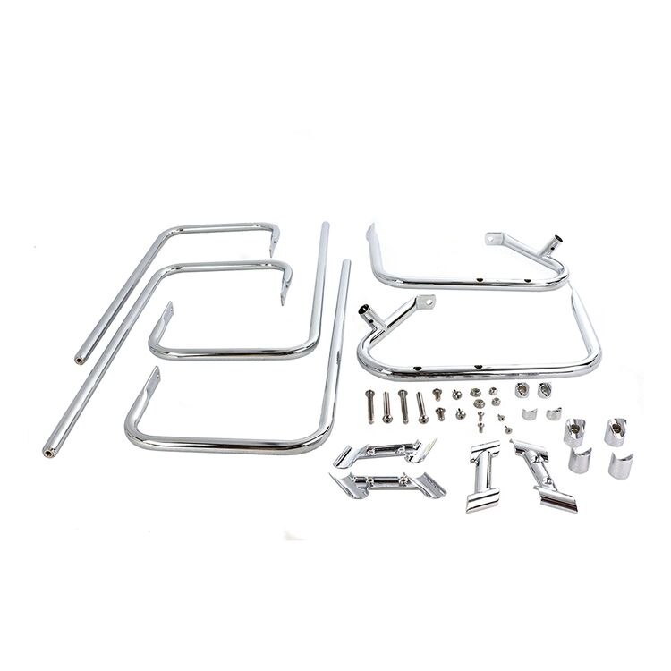 V-Twin Mfg. Saddlebag Guard Chrome Kit For Harley Touring 1997-2008
