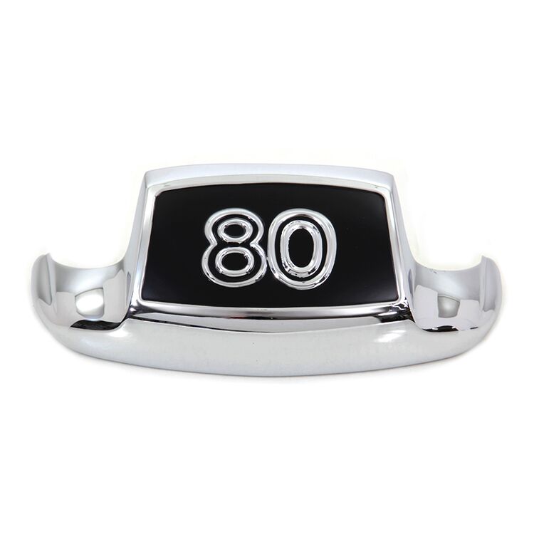 V-Twin Mfg. Chrome Front Fender Tip With "80" Inlay For Harley FL 1980-1984