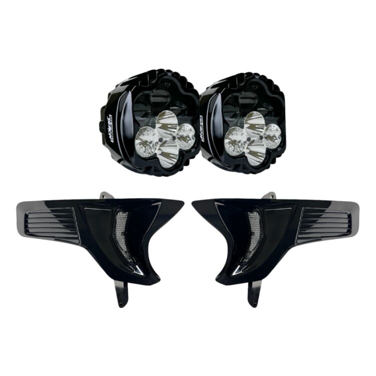 Custom Dynamics Shark Demon 2 Headlight Light With Speed Plates For Harley FLTRX 2023-2026
