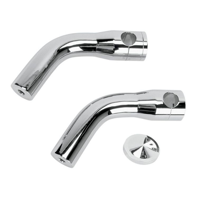 Accutronix 1" Pullback Risers For Harley 6" Tall With 3 1/2" Pullback / Chrome [Previously Installed]