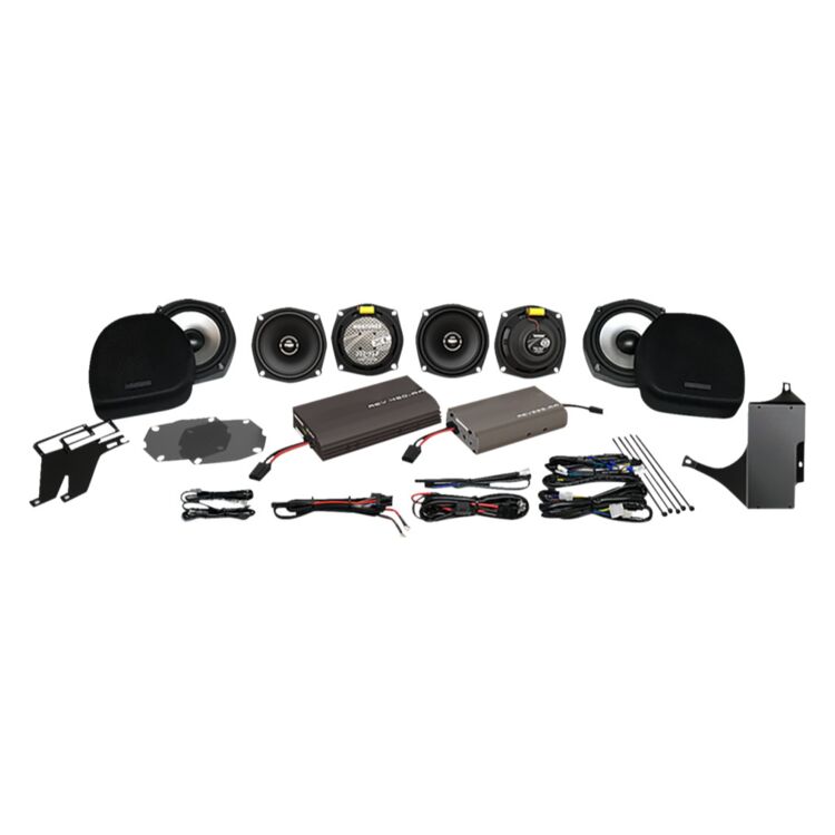 Hogtunes G2 Ultra 6 Pack Dual Amp / 6 Speaker Kit For Harley Touring 2000-2013