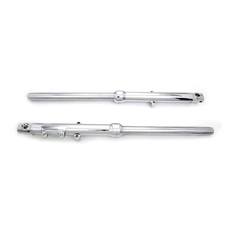 V-Twin Mfg. 39mm Fork Slider Assembly For Harley FX / XL 2000-2004 Chrome [Previously Installed]