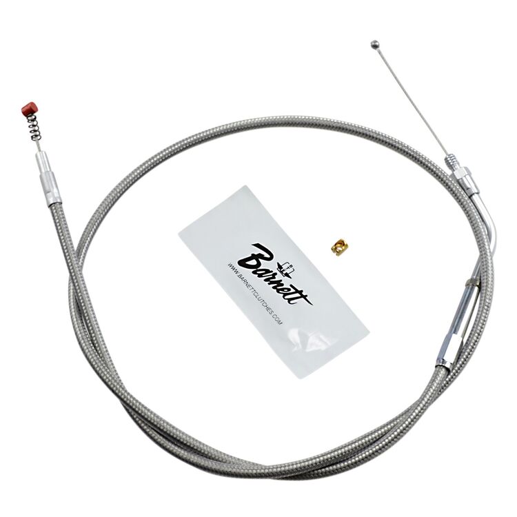 Barnett Stainless Steel Idle Cable For Harley 1981-1989 +6" [Open Box]