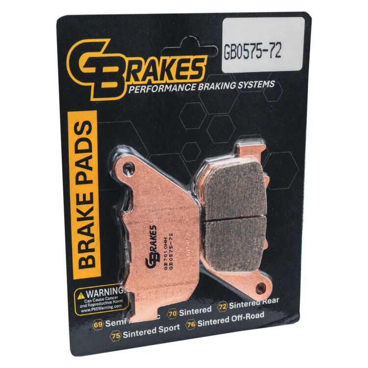 GBrakes HH Sintered Rear Brake Pads GB0575-72 For Harley Sportster 2004-2013