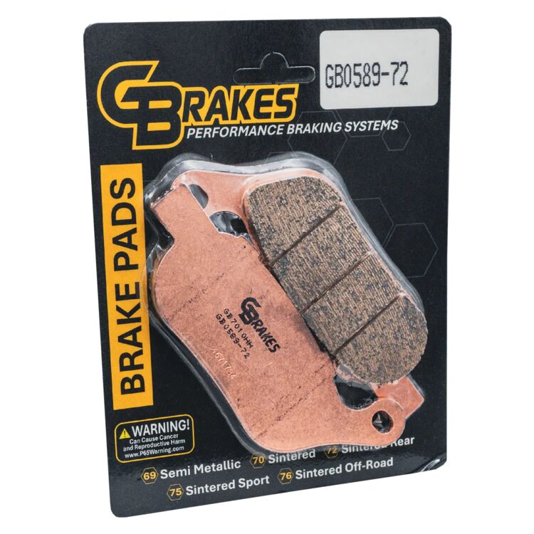 GBrakes HH Sintered Rear Brake Pads GB0589-72 For Harley Dyna And Softail 2008-2017