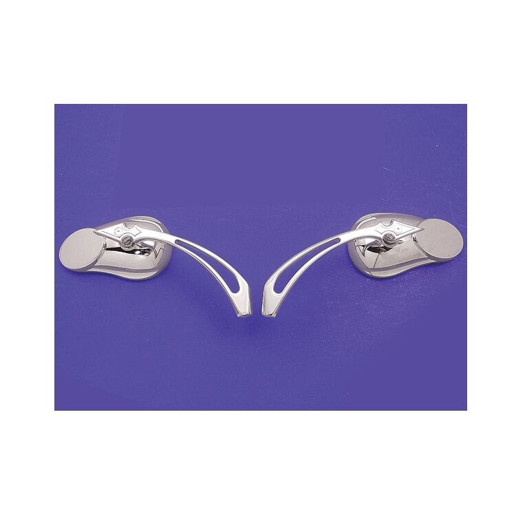 V-Twin Mfg. Chrome Split Vision Mirror Set With Pointed Stem [Blemished - Very Good]