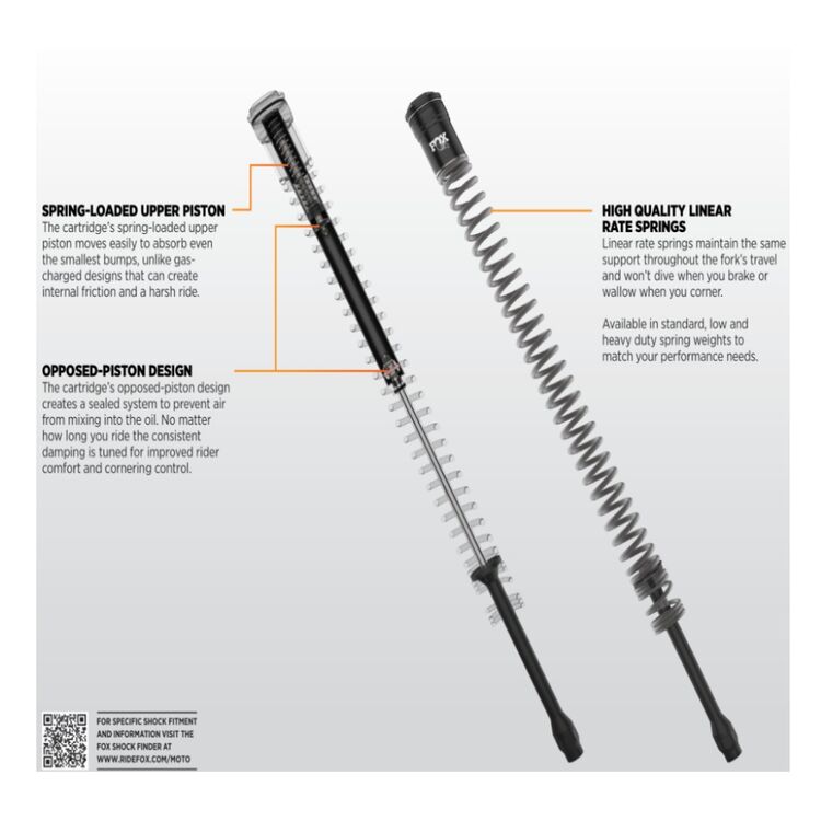 Fox Factory Fork Cartridge Kit For Harley Touring 2014-2025 Heavy Duty / Stock Length [Open Box]