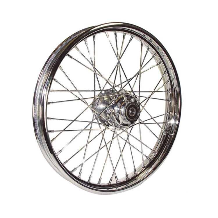 V-Factor Chrome 40-Spoke 21" X 2.15" Front Wheel For Harley 2000-2006
