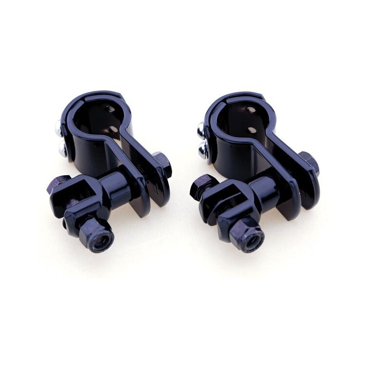 J&P Cycles Universal Clamp On Footpeg Mount Kits 1-1/2" / Black [Demo - Good]