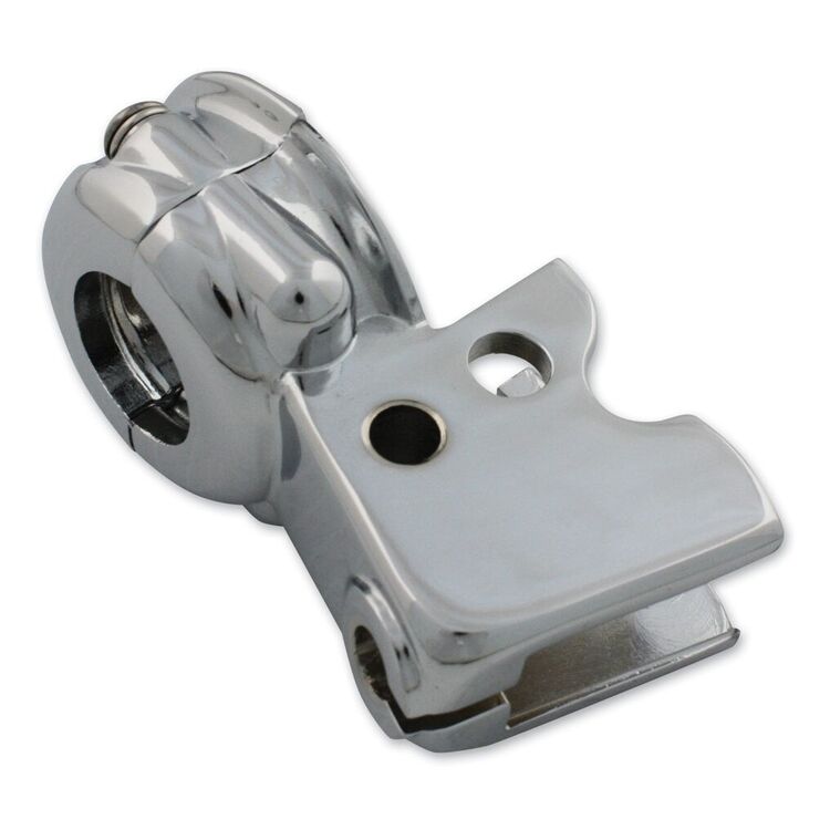 V-Twin Mfg. Clutch Hand Lever Bracket With Clamp For Harley 1996-2017 Chrome [Previously Installed]