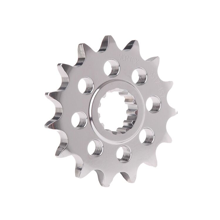 Vortex 525 Front Sprocket Kawasaki / Suzuki / Triumph / Yamaha 1973-2026 17T / Chrome [Previously Installed]