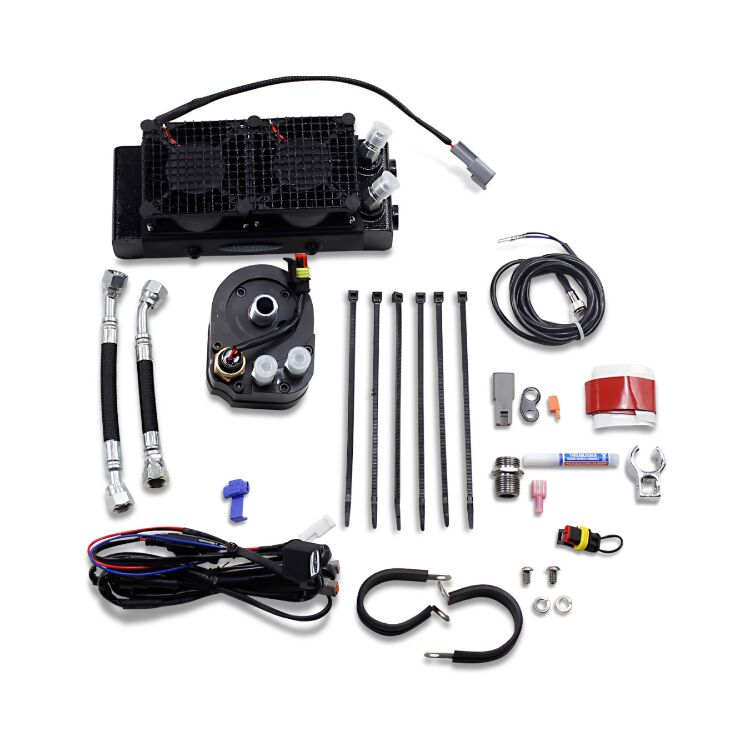 UltraCool Side Mount Naked Oil Cooler Kit For Harley 1984-2017