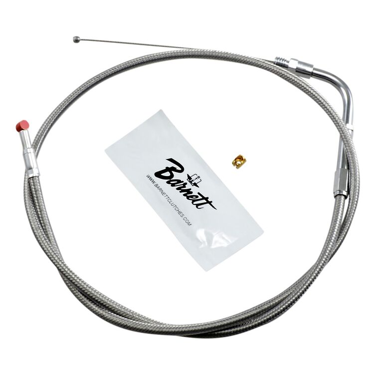 Barnett Stainless Steel Throttle Cable For Harley Softail / Dyna 1990-1995 Stock [Open Box]