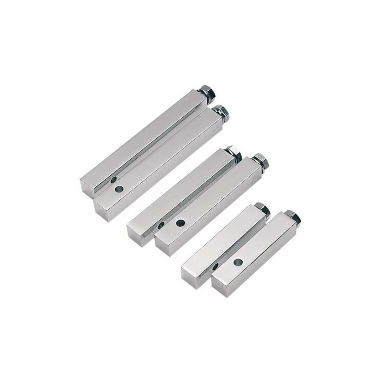Drag Specialties Foot Peg Mounting Blocks 3" Long / Chrome [Open Box]