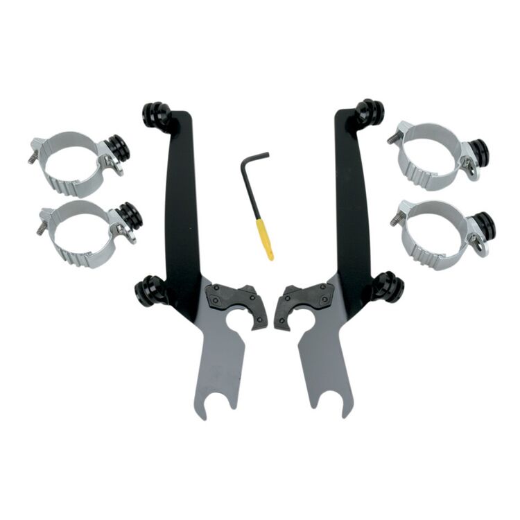 Memphis Shades Sportshield Trigger-Lock Mount Kit For Harley Dyna / Softail 2006-2026 Black [Open Box]