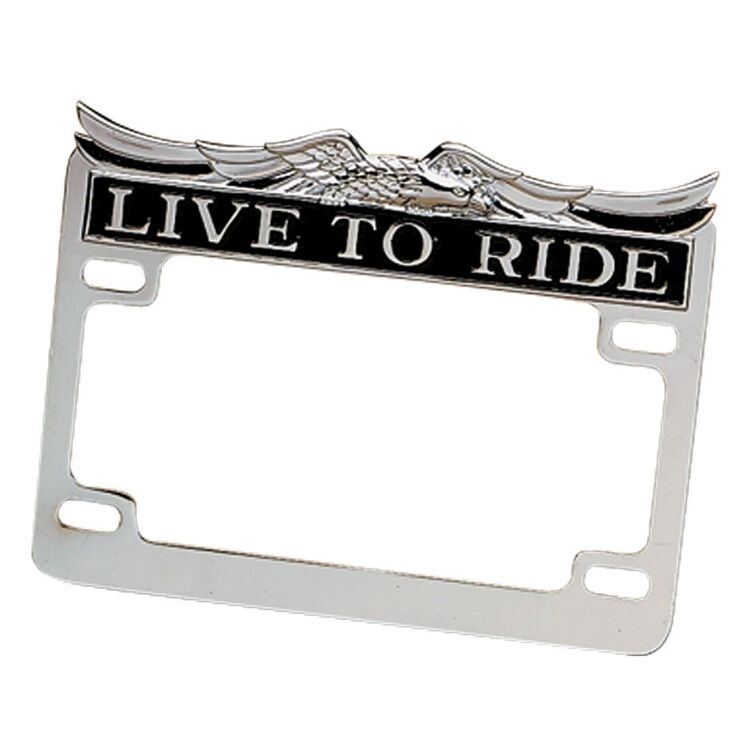 Milwaukee Twins Live To Ride License Plate Frame Chrome [Open Box]