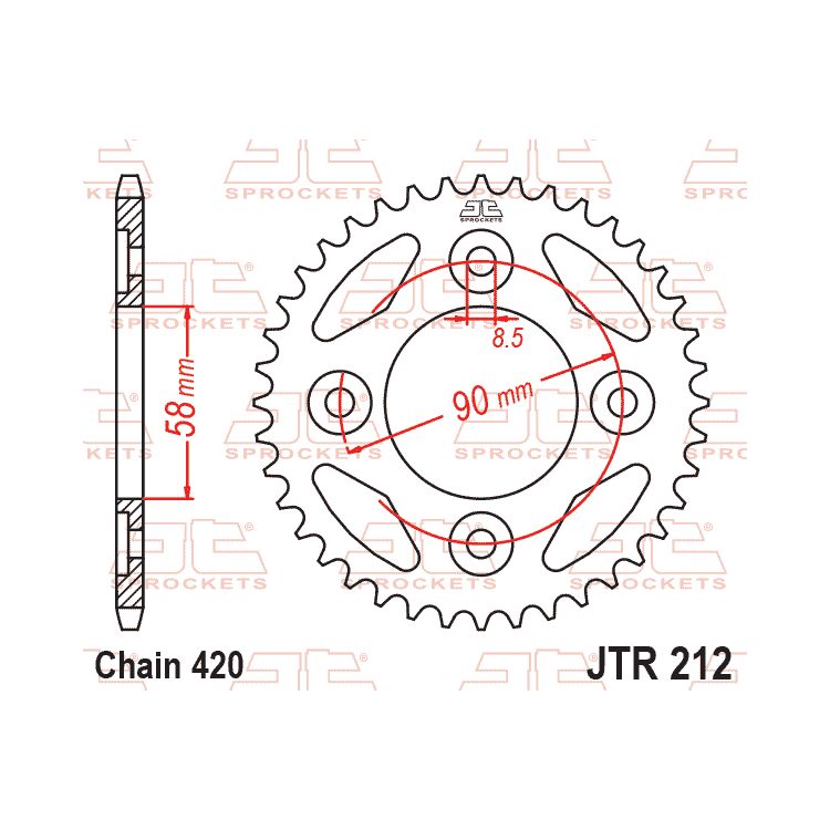 JT Sprockets 420 Steel Rear Sprocket Honda Grom / Monkey 2014-2021