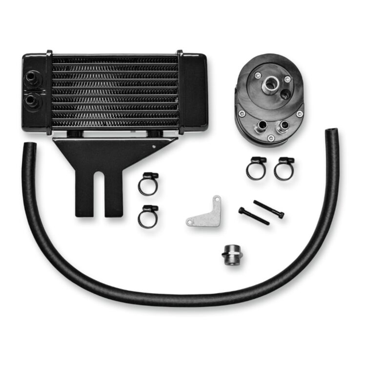 Jagg Oil Coolers 10-Row Low Mount Oil Cooler Kit For Harley Dyna 1991-2017