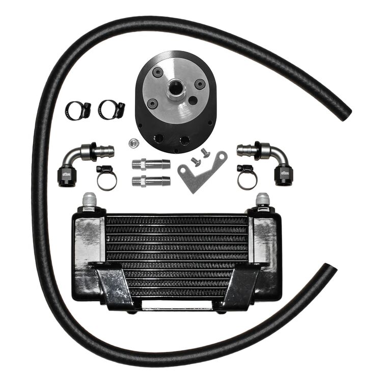 Jagg Oil Coolers 10-Row Low Mount Oil Cooler Kit For Harley Touring 2009-2016