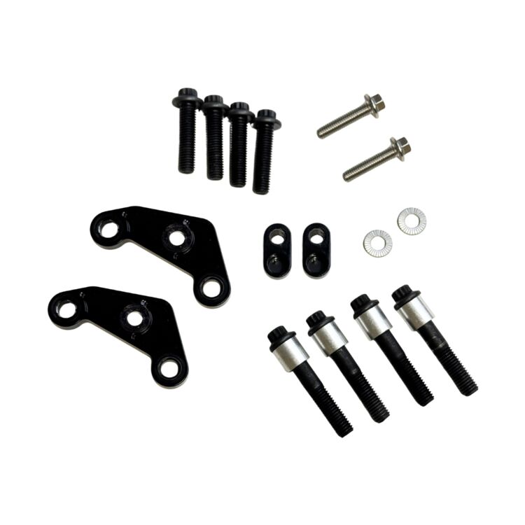 Custom Dynamics Front Brake Caliper Mount for Shark Demon Fog Lights For Harley Touring 2000-2026