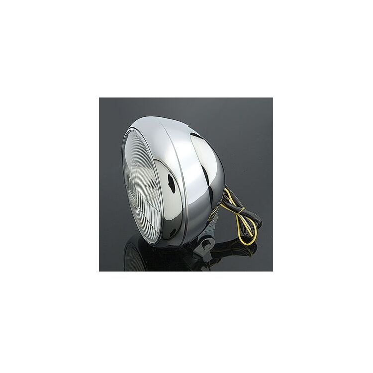 Milwaukee Twins 7" Custom Smooth Headlight For Harley Softail 1986-2017 7" / Chrome [Open Box]