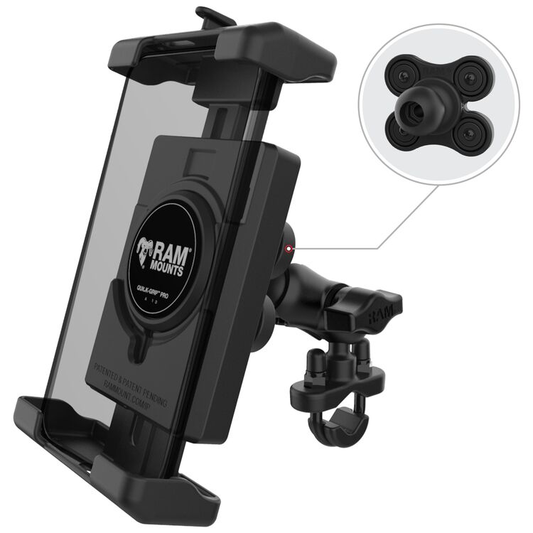 RAM Mounts Quick-Grip Pro XL Handlebar Phone Mount With Vibe-Safe