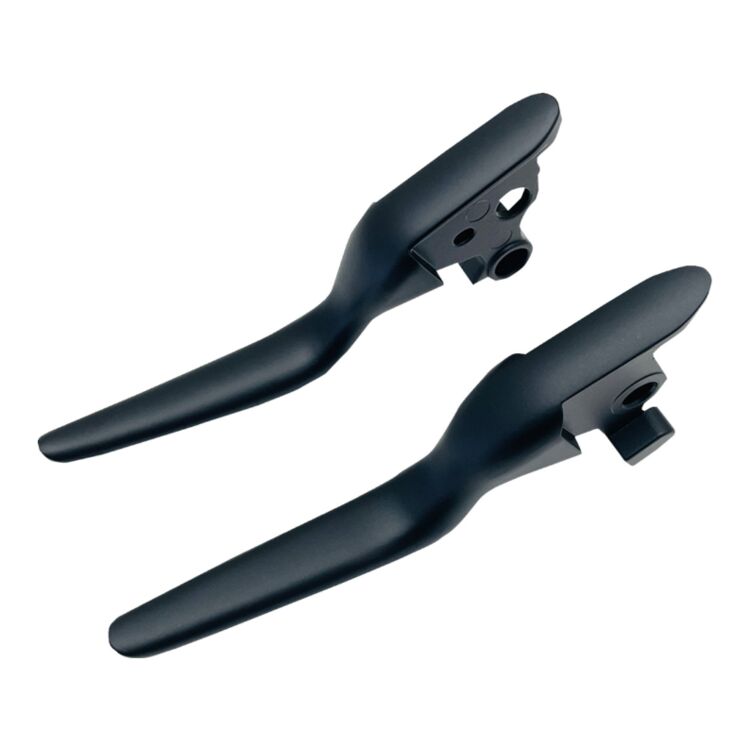 Drag Specialties Custom Lever Set For Harley Softail 2015-2024 Satin Black [Demo - Acceptable]