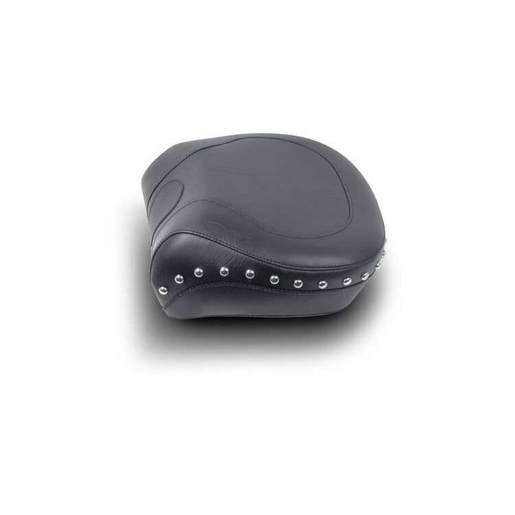 Mustang Wide Touring Passenger Seat For Harley Softail With 150mm Rear Tire 2000-2015 Chrome Studded... [Open Box]