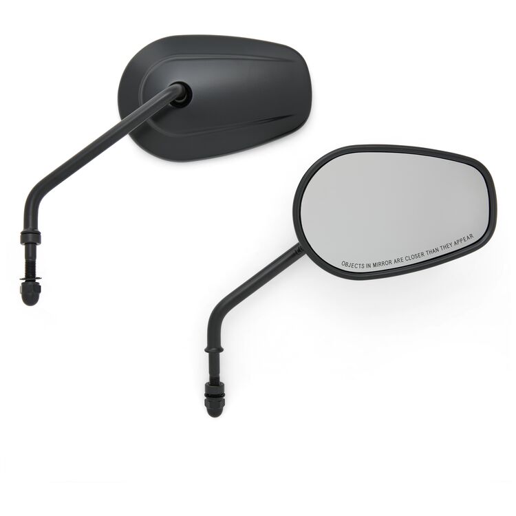 Milwaukee Twins Teardrop OEM Style Mirror Set Long Stem Black [Blemished - Good]